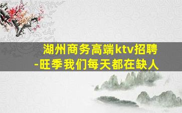 湖州商务高端ktv招聘-旺季我们每天都在缺人